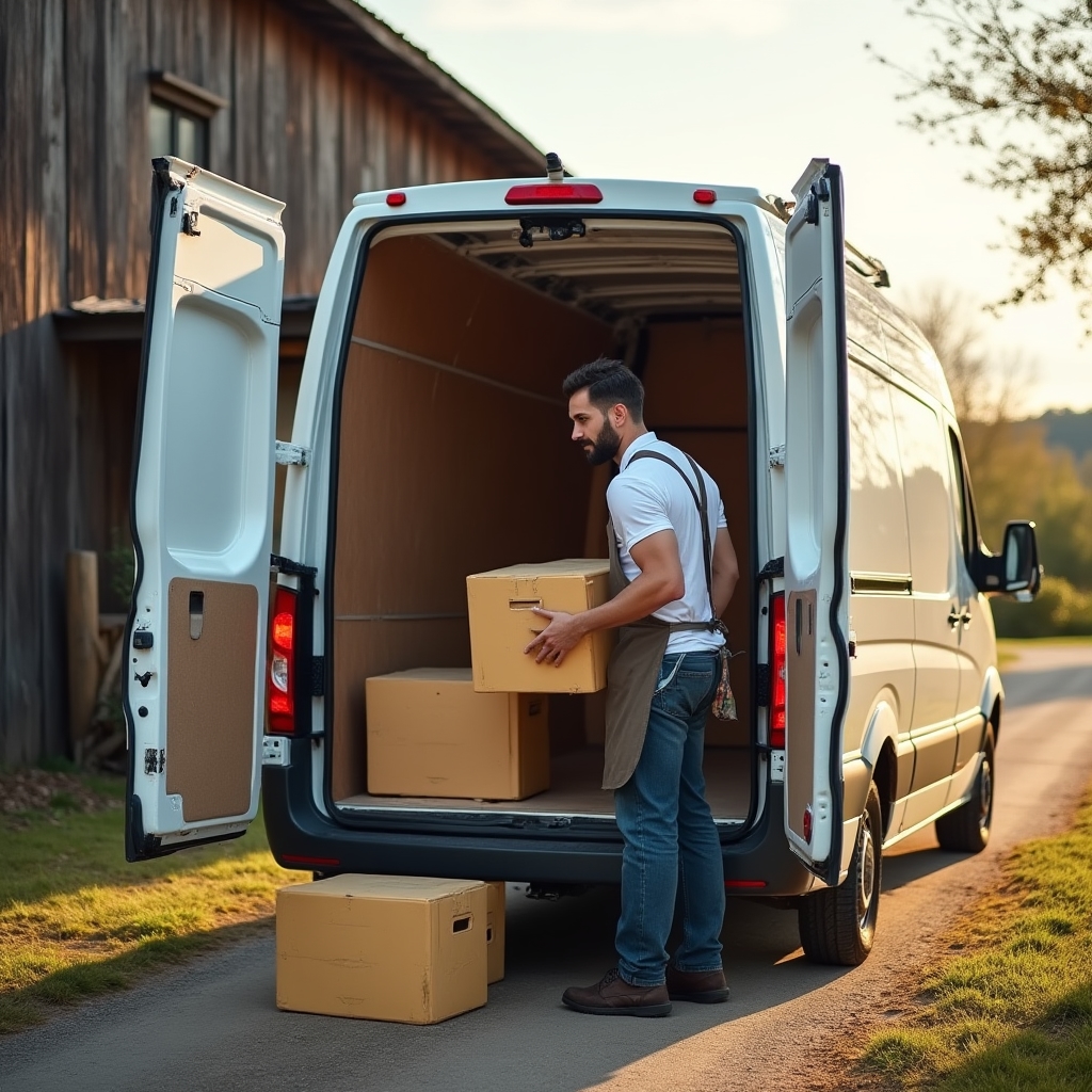 Vehicul de transport frigorific pregătit pentru livrarea brânzeturilor